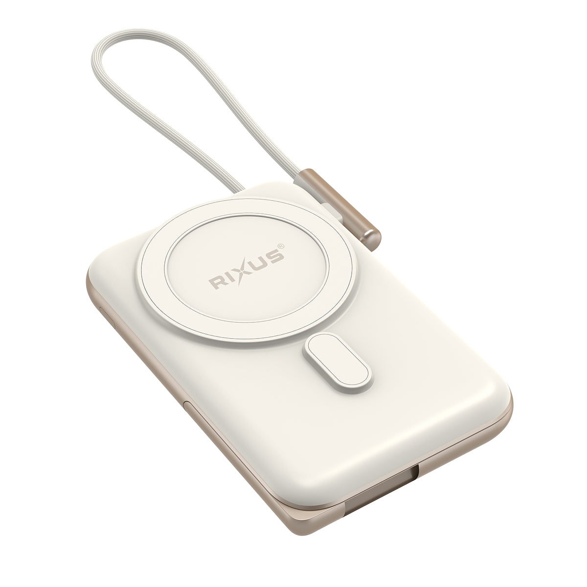 Rixus RXPB29 Magnetic Powerbank 10000mAh With USB-C Cable Build-in Rose Gold