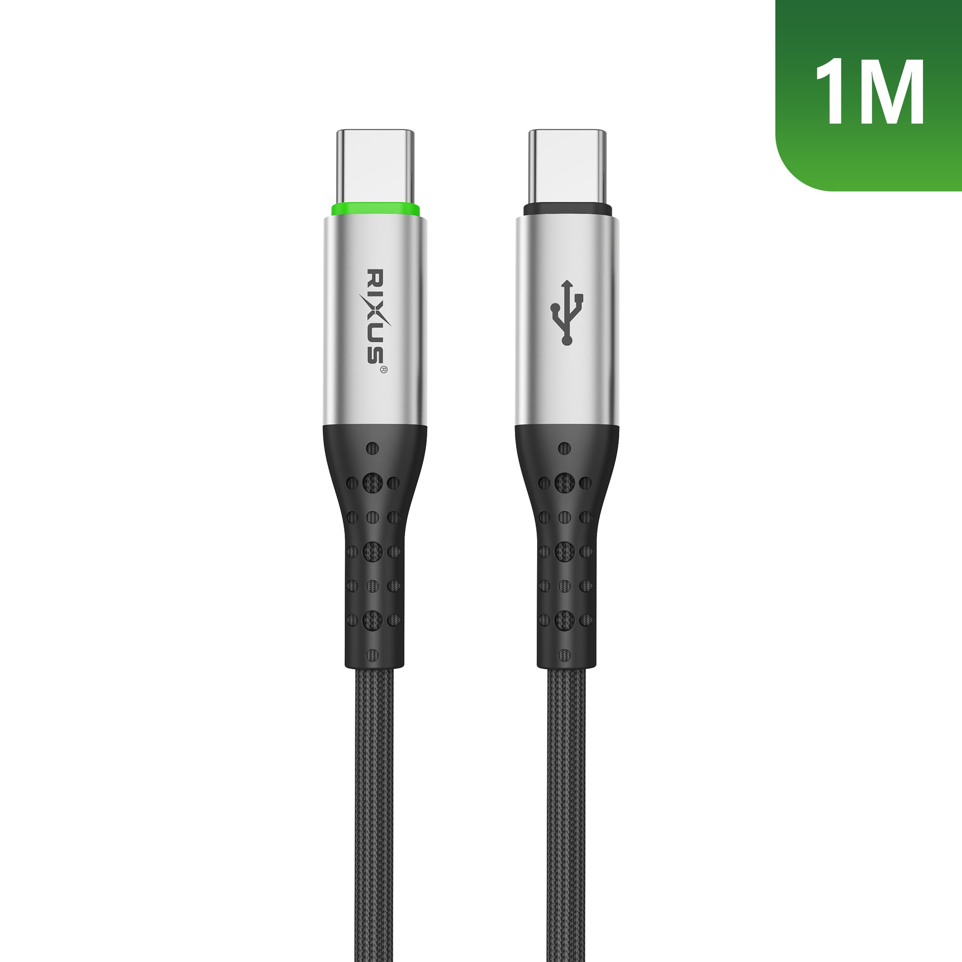 Rixus RXUC22C Auto Disconnect USB-C To USB-C Cable Black