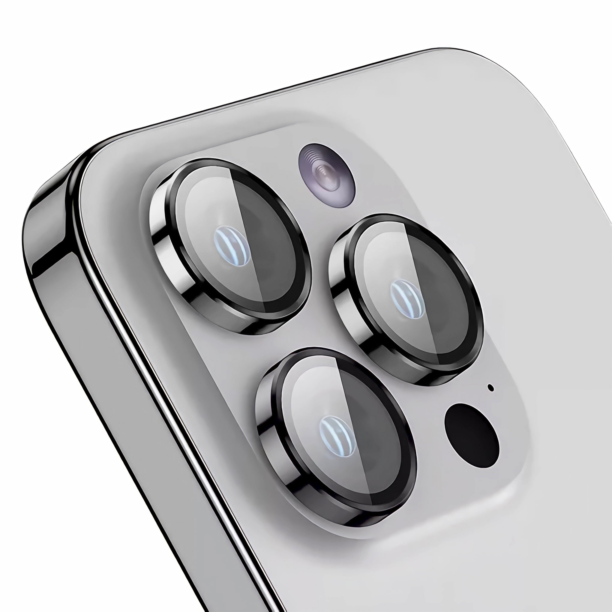 Rixus Metal Shield Camera Tempered Glass For Apple iPhone 11 Pro, 11 Pro Max Matte Space Gray