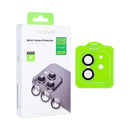 Rixus For iPhone 12, 12 Mini Metal Shield Camera Tempered Glass Black