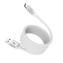 Rixus RXUC59AC Magnetic Charging Cord USB-A To USB-C 100 CM 15W White