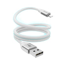 Rixus RXUC59AL Magnetic Charging Cord USB-A To Lightning Connector 1m 10W White