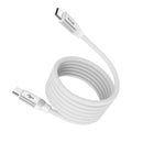 Rixus RXUC59C Magnetic Charging Cord USB-C To USB-C 1m 60W White