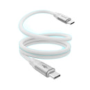Rixus RXUC59C Magnetic Charging Cord USB-C To USB-C 1m 60W White