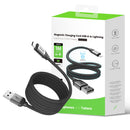 Rixus RXUC61AC Magnetic Charging Cord USB-A To USB-C 100CM 15W Black