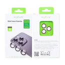 Rixus Metal Shield Camera Tempered Glass For Apple iPhone 13 Pro, 13 Pro Max Gold