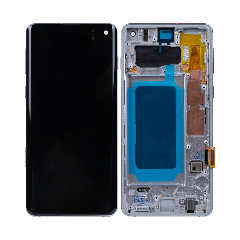 Samsung Galaxy S10 G973F Display And Digitizer With Frame Prism White Refurbished