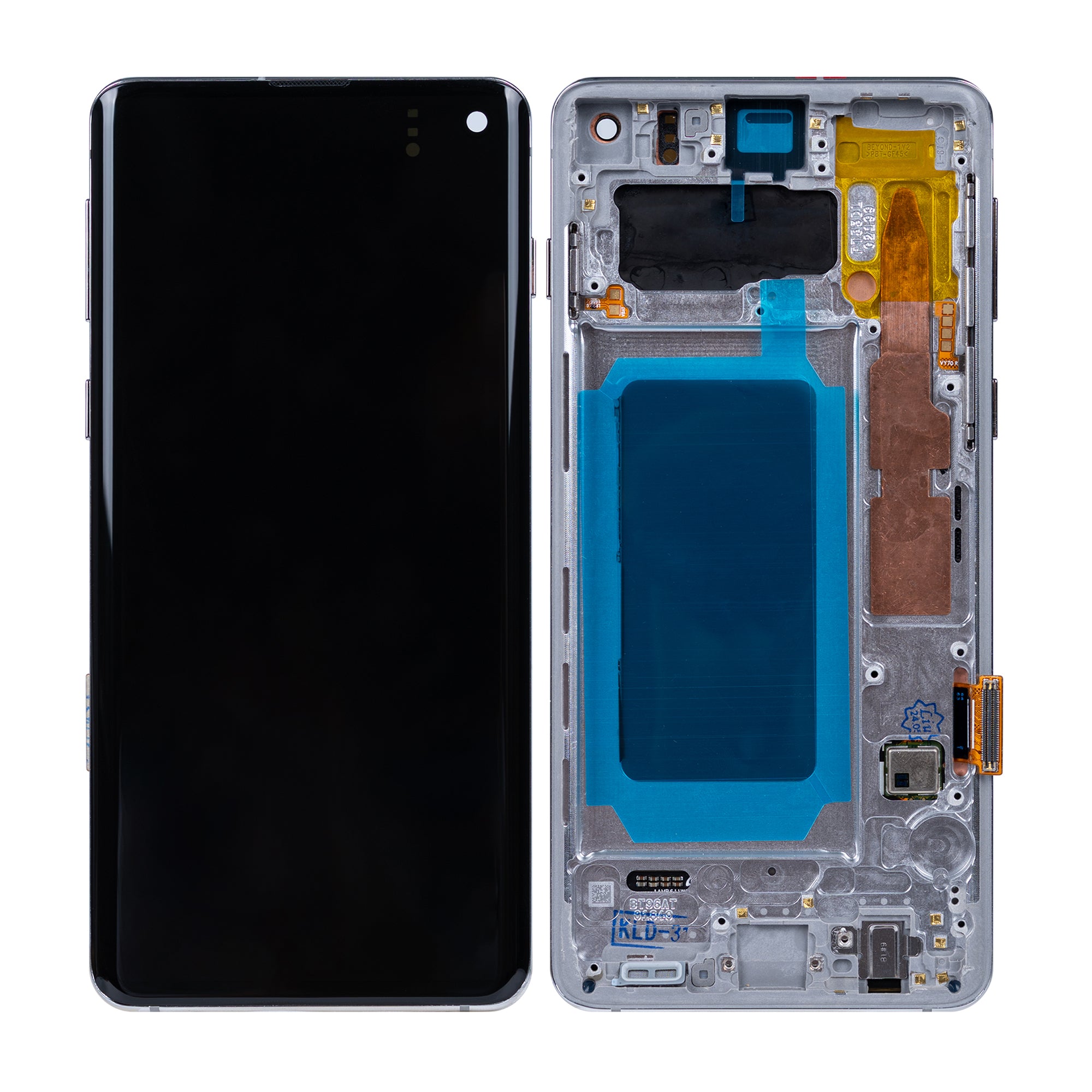 Samsung Galaxy S10 G973F Display And Digitizer With Frame Prism White Refurbished