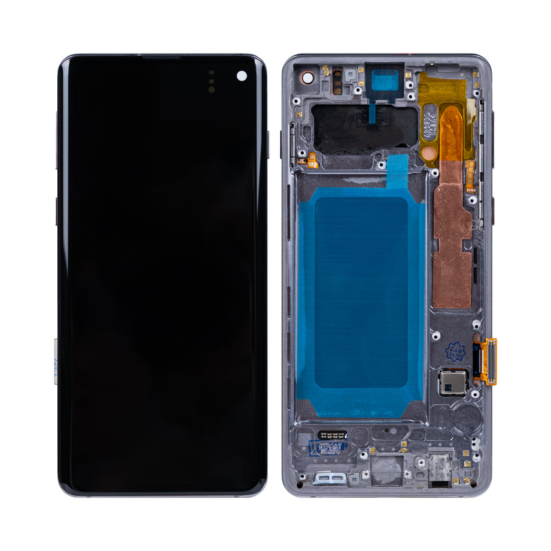 Samsung Galaxy S10 G973F Display And Digitizer With Frame Prism Black Refurbished