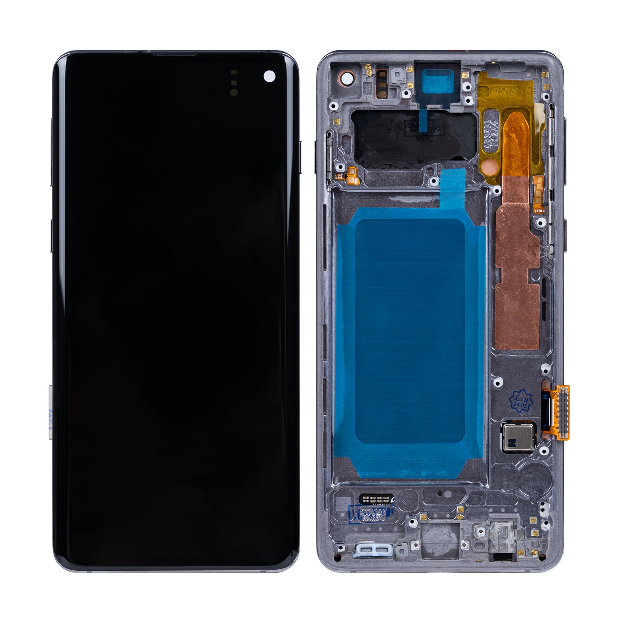 Samsung Galaxy S10 G973F Display And Digitizer With Frame Prism Black Refurbished
