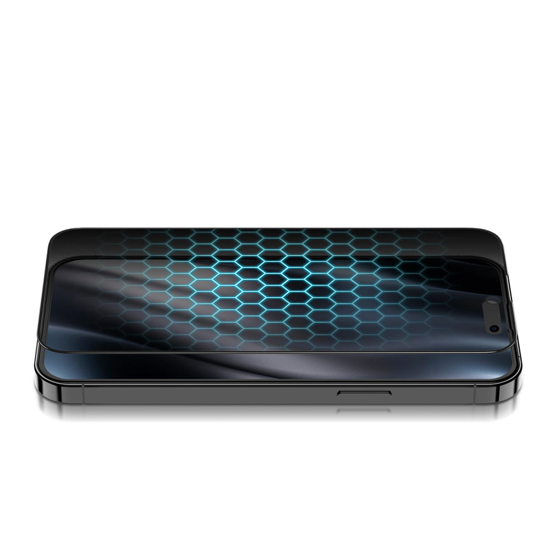 Rixus Privacy Full Curved Edge Tempered Glass For iPhone 15 Pro (10-Pack)