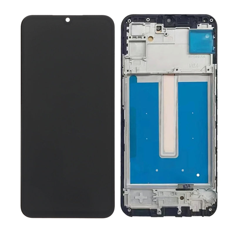 Samsung Galaxy M34 M346B Display And Digitizer With Frame Midnight Blue Service Pack