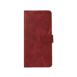 Rixus Bookcase For Samsung Galaxy S20 FE Dark Red