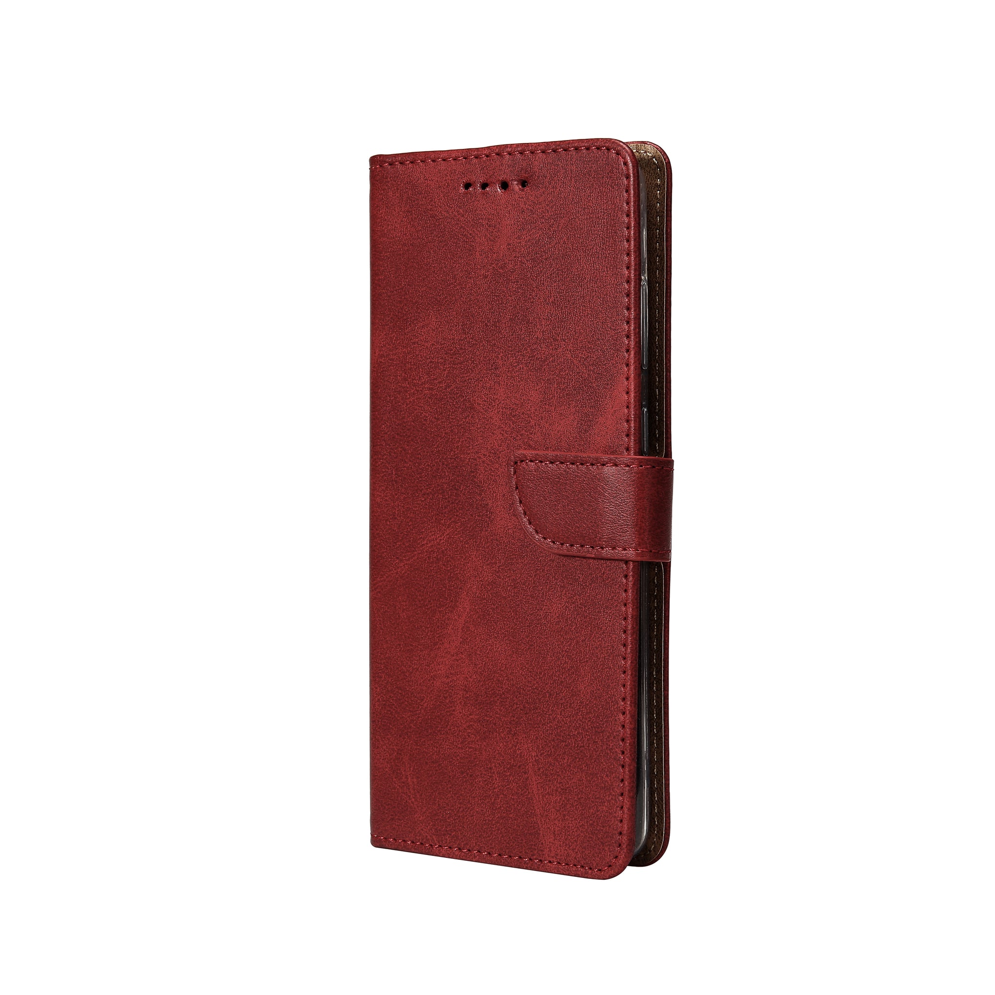 Rixus Bookcase For Samsung Galaxy S20 FE Dark Red
