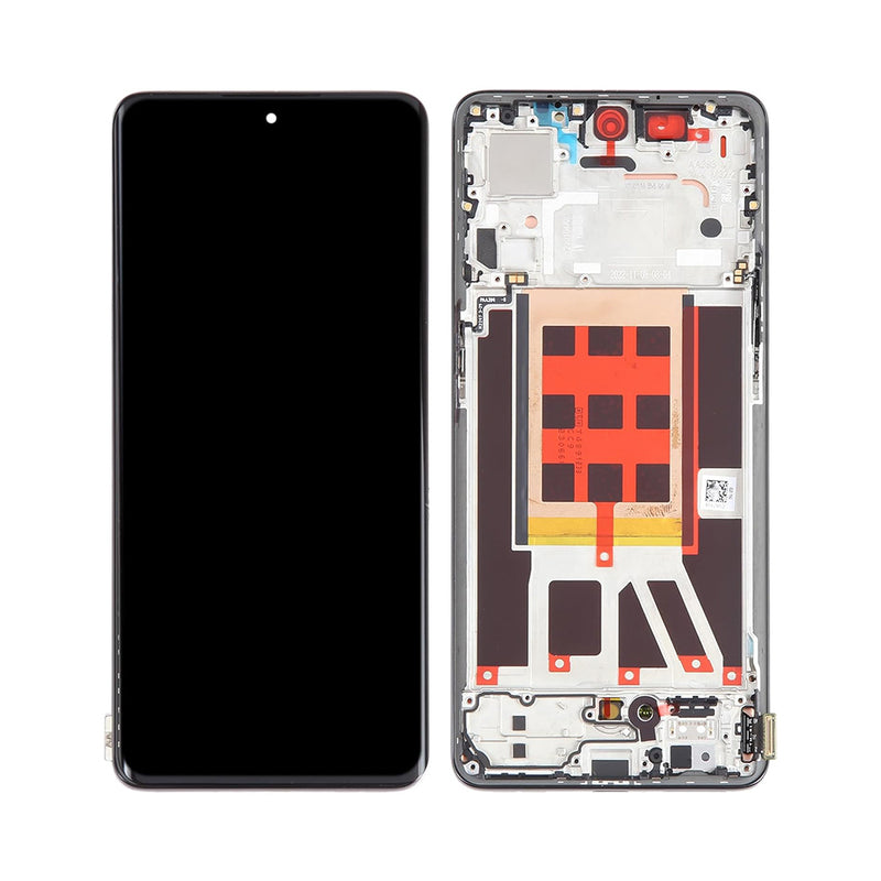 Oppo Reno9 (PHM110), Reno9 Pro (PGX110) Display And Digitizer With Frame Black OEM