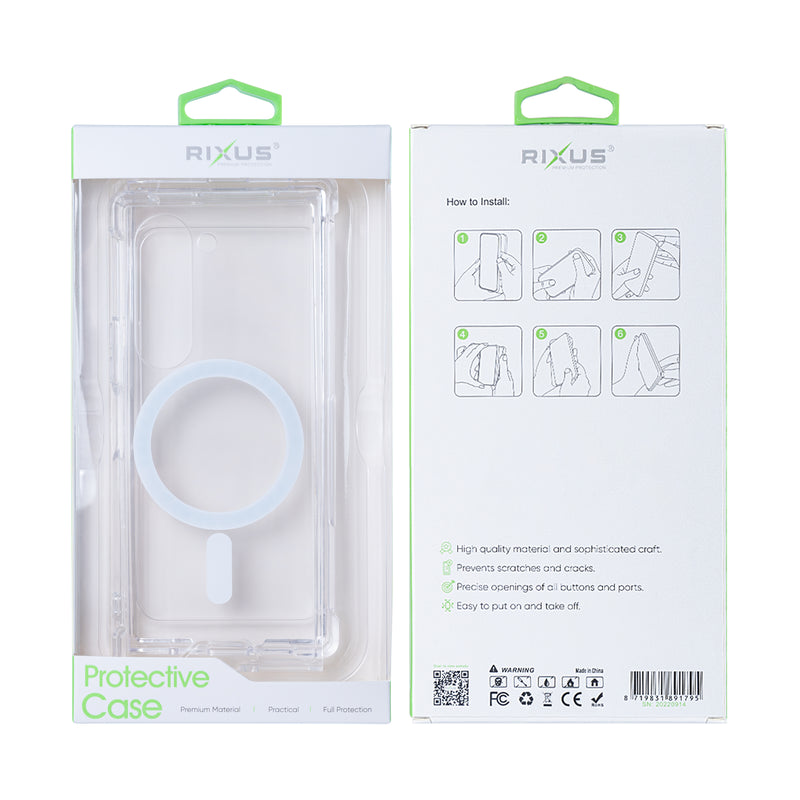 Rixus Anti-Burst Case With MagSafe For Samsung Galaxy Z Fold6 Transparent