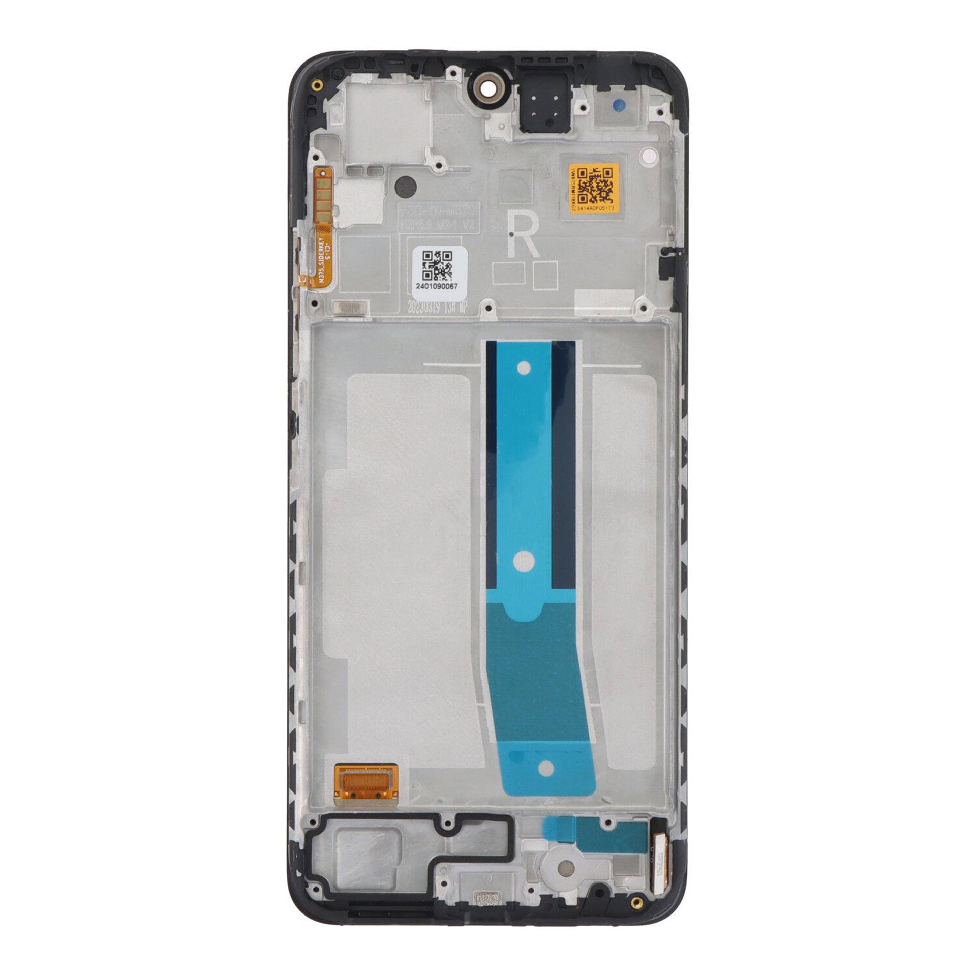 Xiaomi Redmi Note 12S Display And Digitizer With Frame Onyx Black OEM