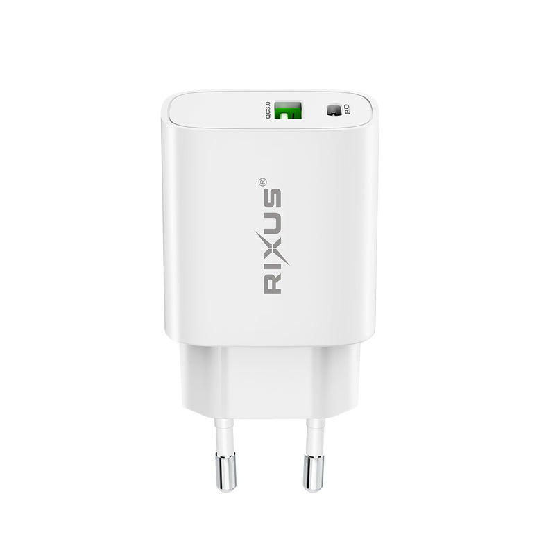 Rixus RX90S Adaptive Fast Charger QC 3.0 + PD 20W (Counter Display)
