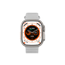 DTNO 1 DT8 Ultra Plus Smart Watch With Gray Strap Silver