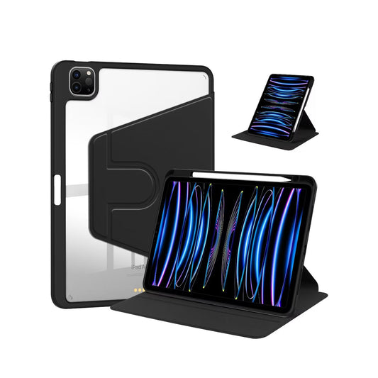 PU Leather Protective Case For Apple iPad Air 4, Air 5 10.9 inch, Pro 11 (2020, 2022) , Air 11 inch (2024) Black