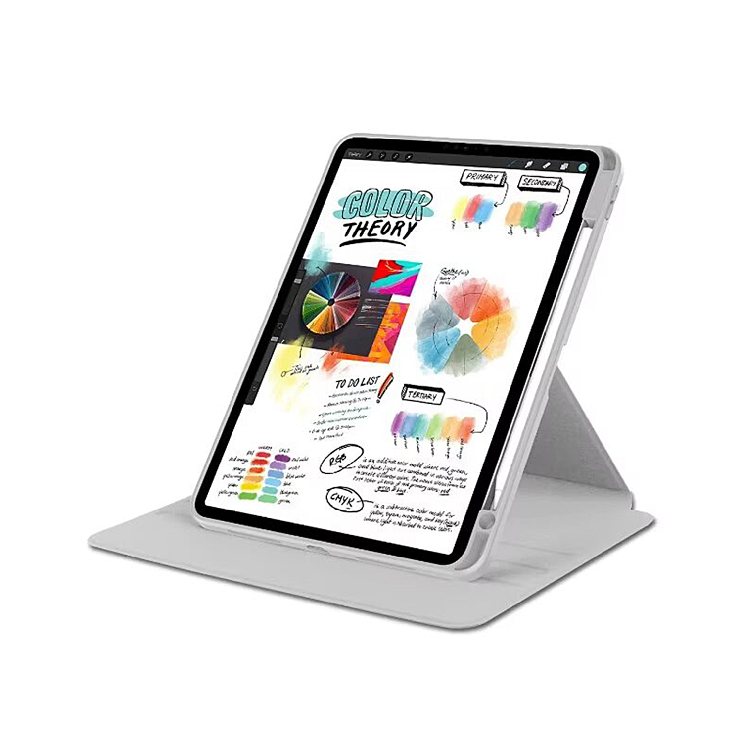 PU Leather Protective Case For Apple iPad Air 4, Air 5 10.9 inch, Pro 11 (2020, 2022) , Air 11 inch (2024) Grey