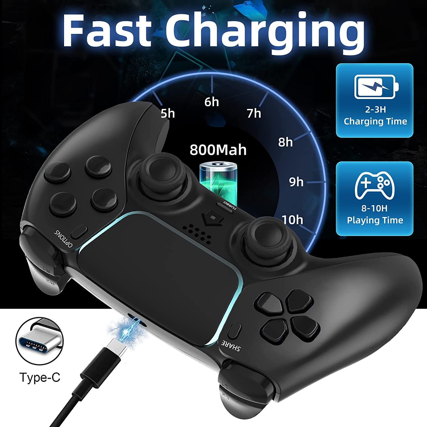 For Sony PlayStation 4 Wireless Bluetooth Game Controller (T28) Black OEM