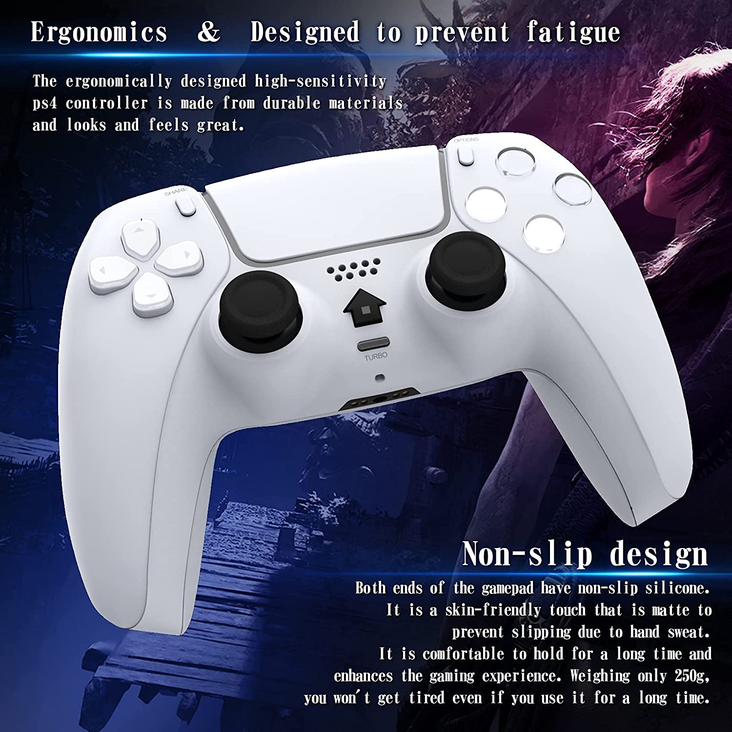 For Sony PlayStation 4 Wireless Bluetooth Game Controller (T28) White OEM