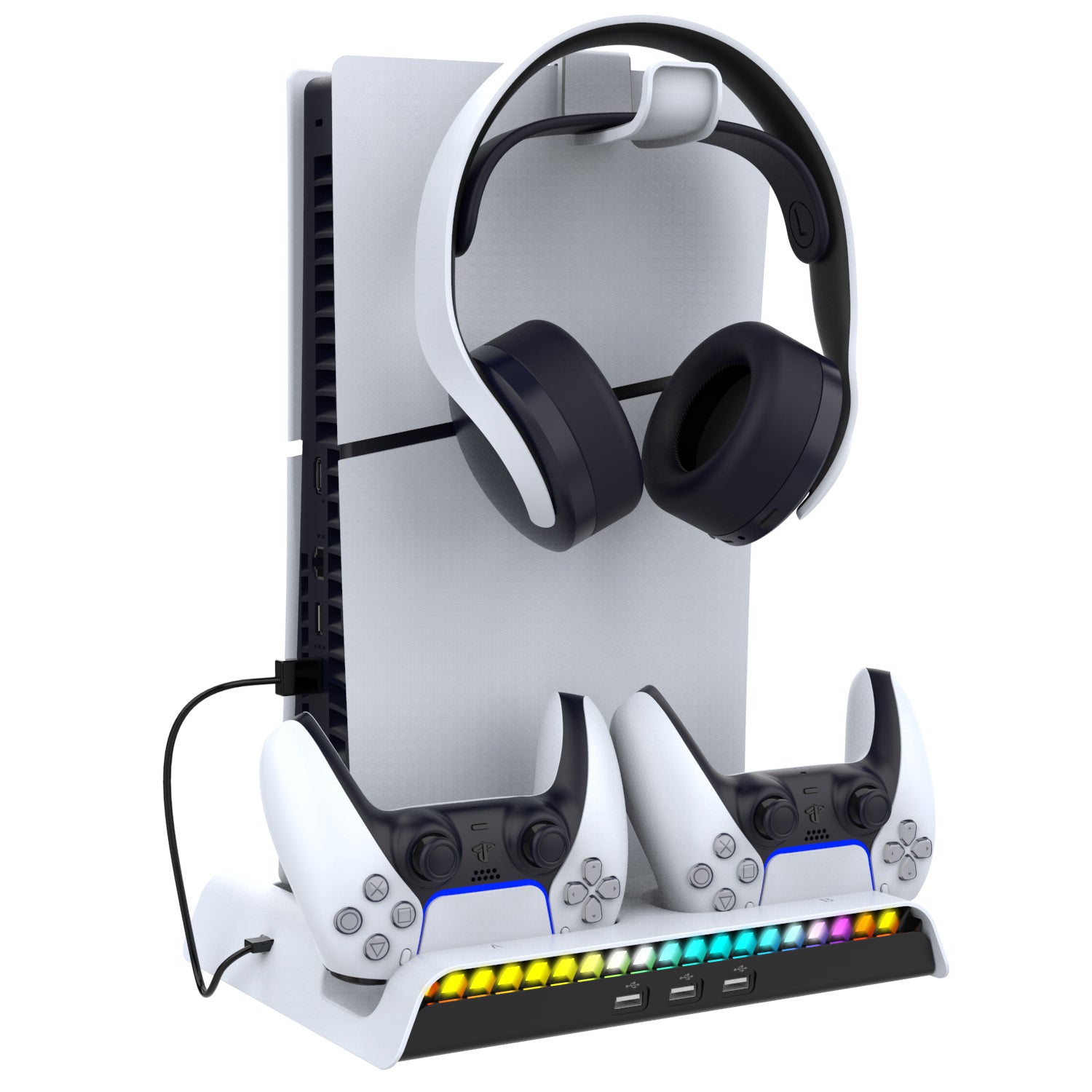 For Sony PlayStation 5 SLIM Multifunctional Charging Dock Set (PG-P5S006) Black And White OEM