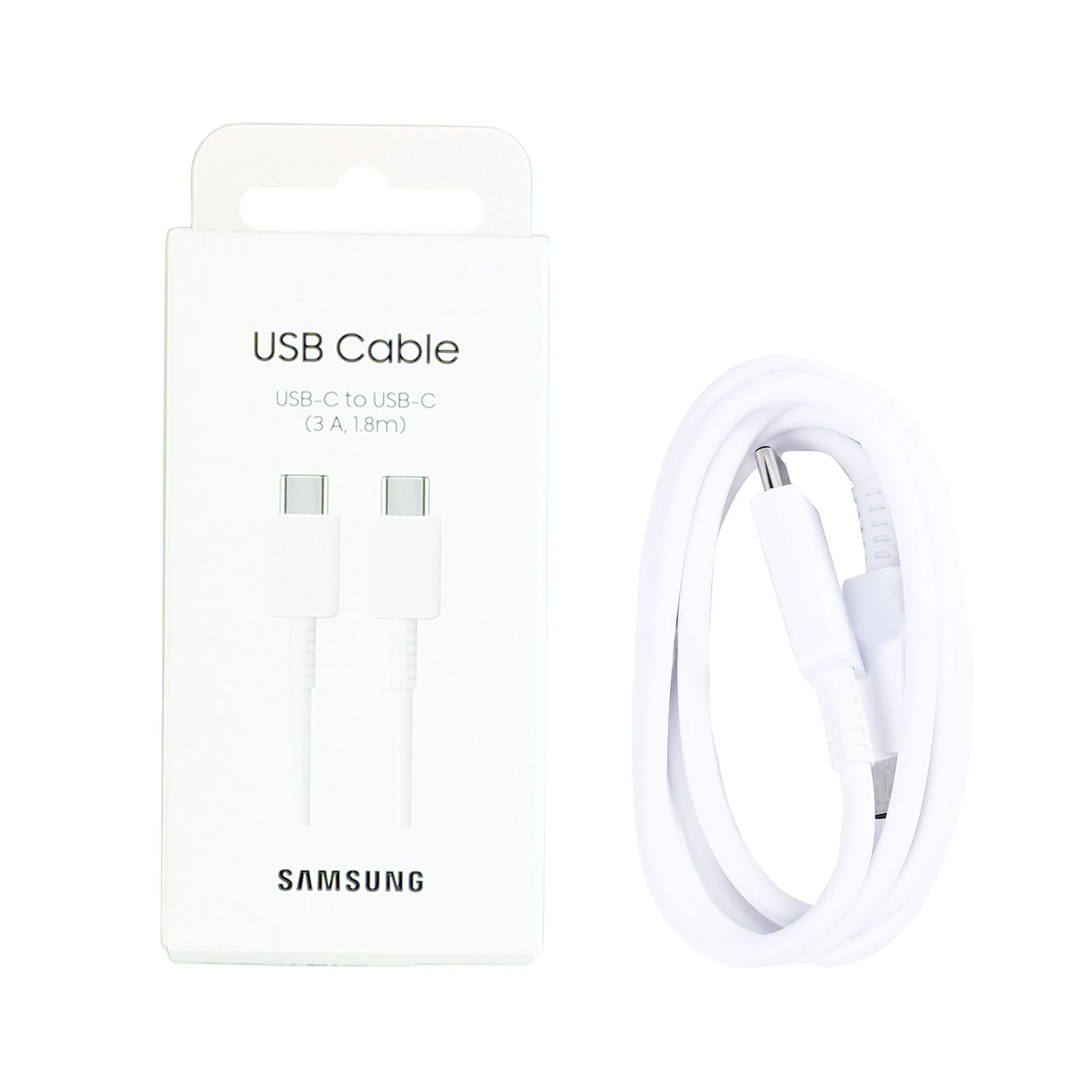 Samsung EP-DX310JWEGEU USB-C To USB-C Data Cable 180cm 3A White Original Retail Box