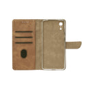 Rixus Bookcase For iPhone XR Light Brown