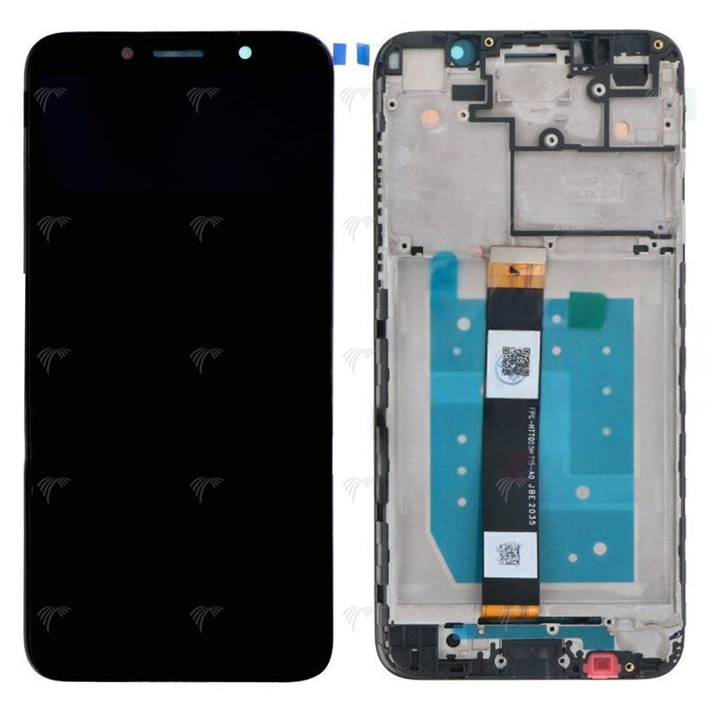 Huawei Y5P Display And Digitizer With Frame Midnight Black OEM