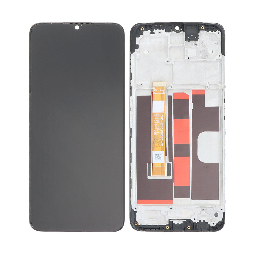 Oppo A5 (2020) Display And Digitizer With Frame Black Service Pack