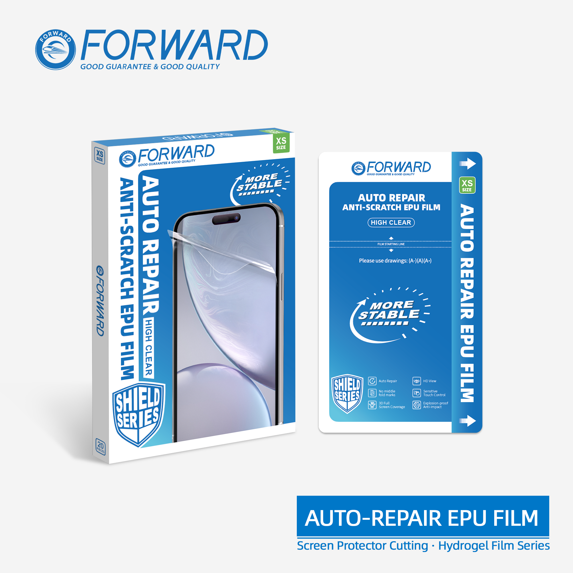 FORWARD High Clear Auto Repair Anti-Scratch EPU Film (XS) (20pcs)