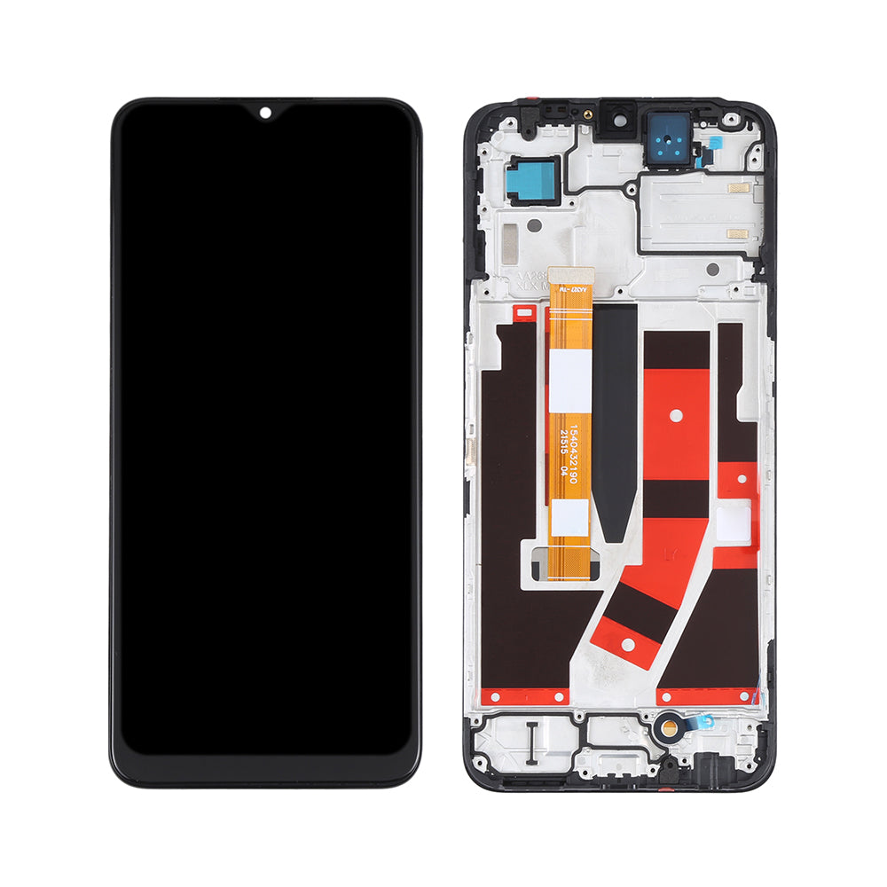 Oppo A56s, A57 Display And Digitizer With Frame Black OEM
