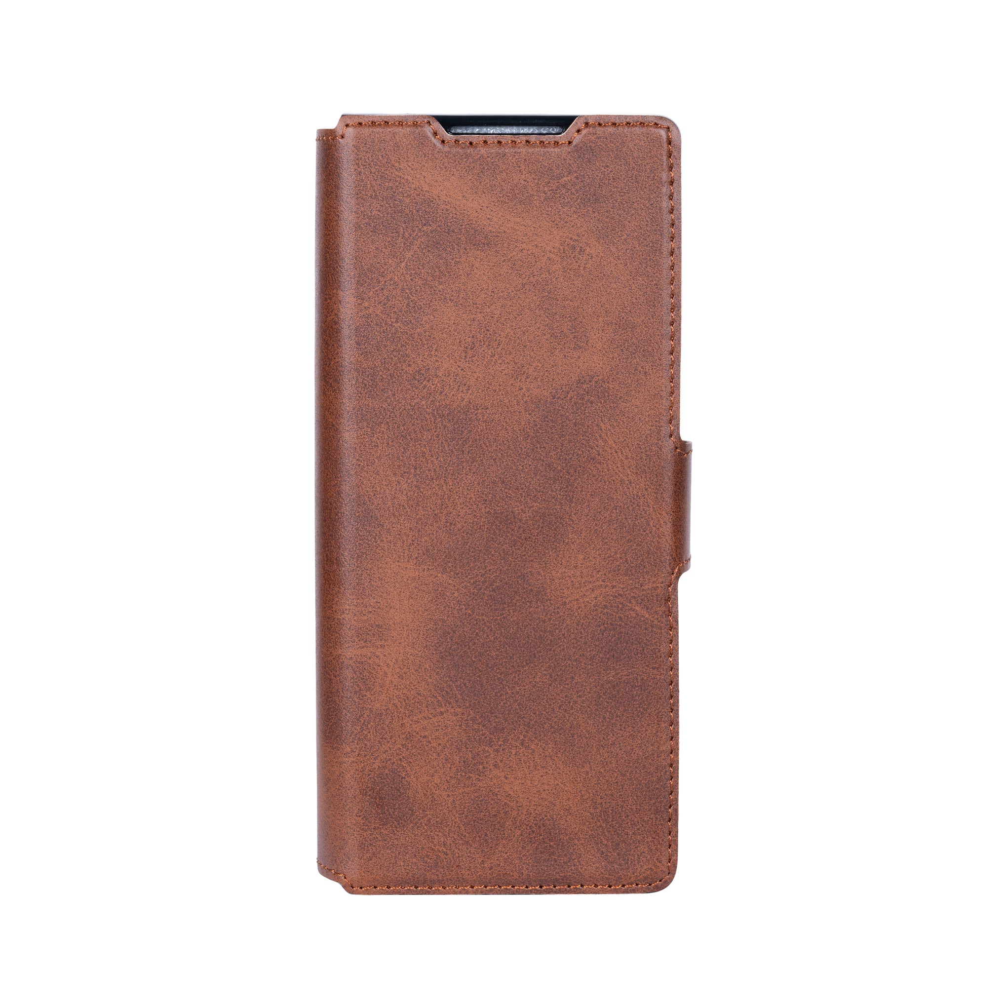 Rixus Wallet Case With Pen Holder For Samsung Galaxy Z Fold5 Brown