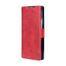 Rixus Wallet Case With Pen Holder For Samsung Galaxy Z Fold5 Red