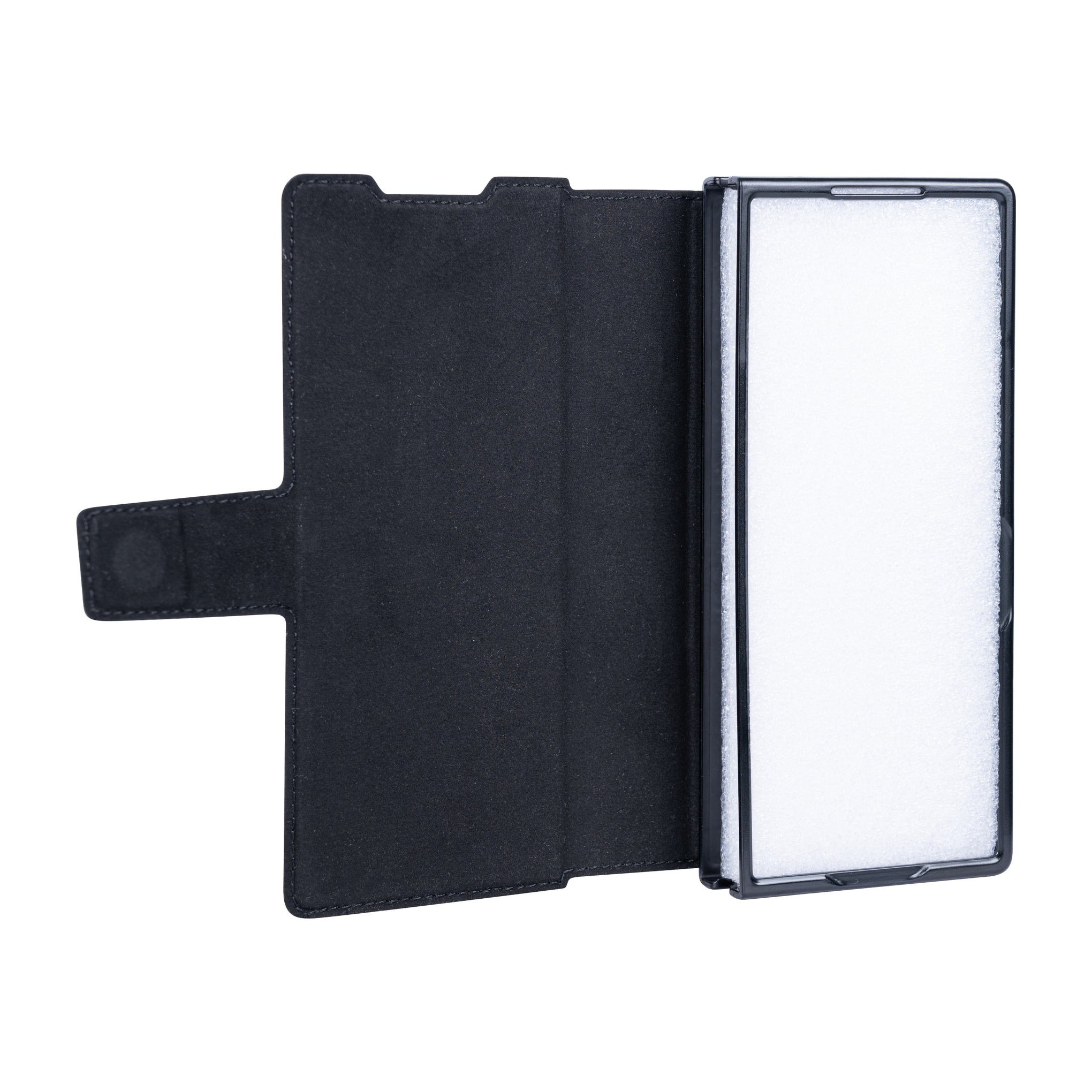 Rixus Wallet Case With Pen Holder For Samsung Galaxy Z Fold4 Black