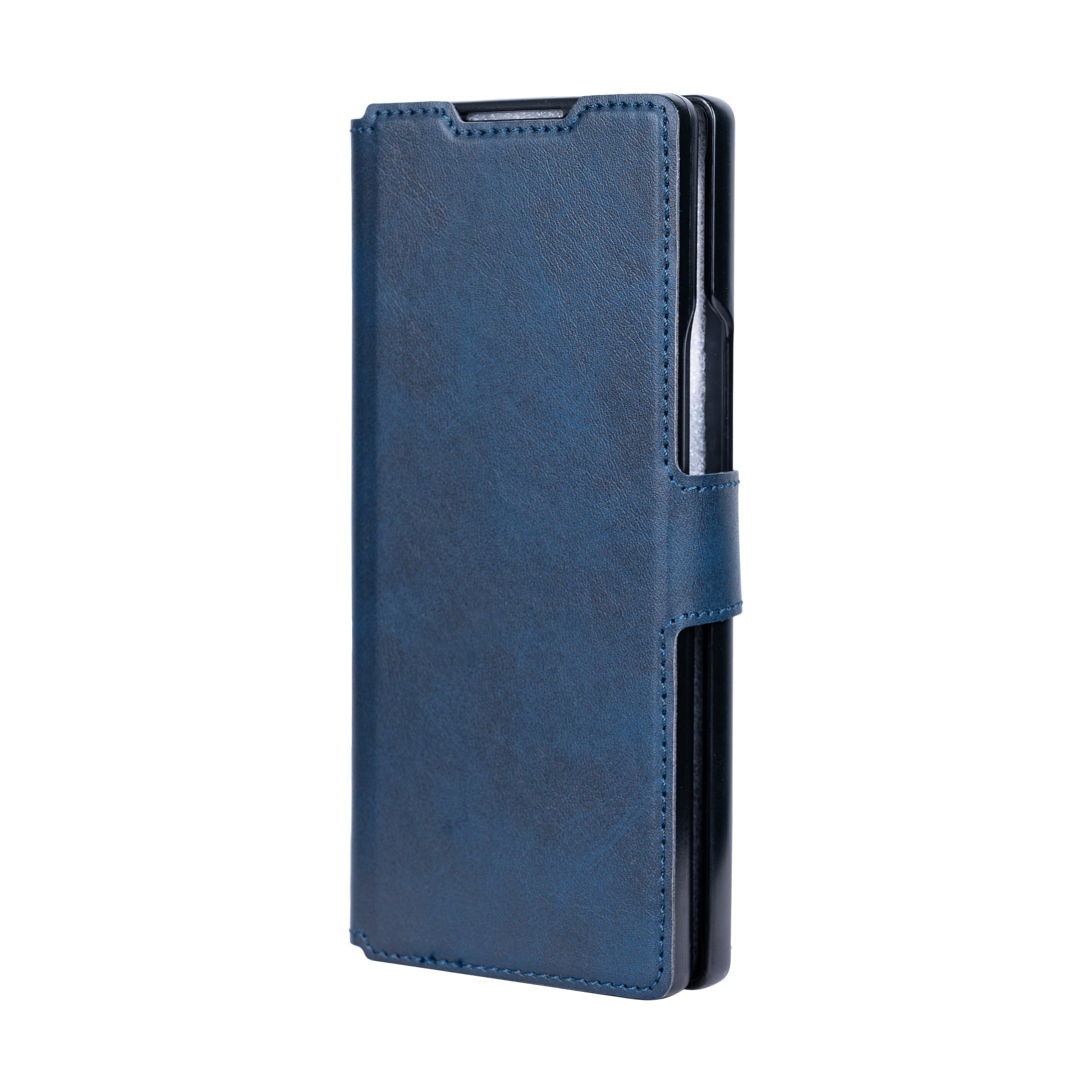 Rixus Wallet Case With Pen Holder For Samsung Galaxy Z Fold4 Blue
