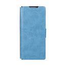 Rixus Wallet Case With Pen Holder For Samsung Galaxy Z Fold4 Sierra Blue