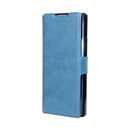 Rixus Wallet Case With Pen Holder For Samsung Galaxy Z Fold4 Sierra Blue