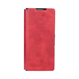 Rixus Wallet Case With Pen Holder For Samsung Galaxy Z Fold4 Red