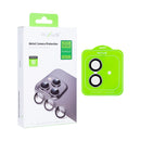 Rixus Metal Shield Camera Tempered Glass For Apple iPhone 16, 16 Plus,17 Black