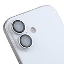 Rixus Metal Shield Camera Tempered Glass For iPhone 16,16 Plus,17 Silver