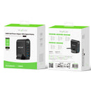 Rixus RX140 GaN Power Adapter With Digital Display 140W Black