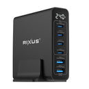Rixus RX240 GaN Power Adapter With Digital Display 240W Black
