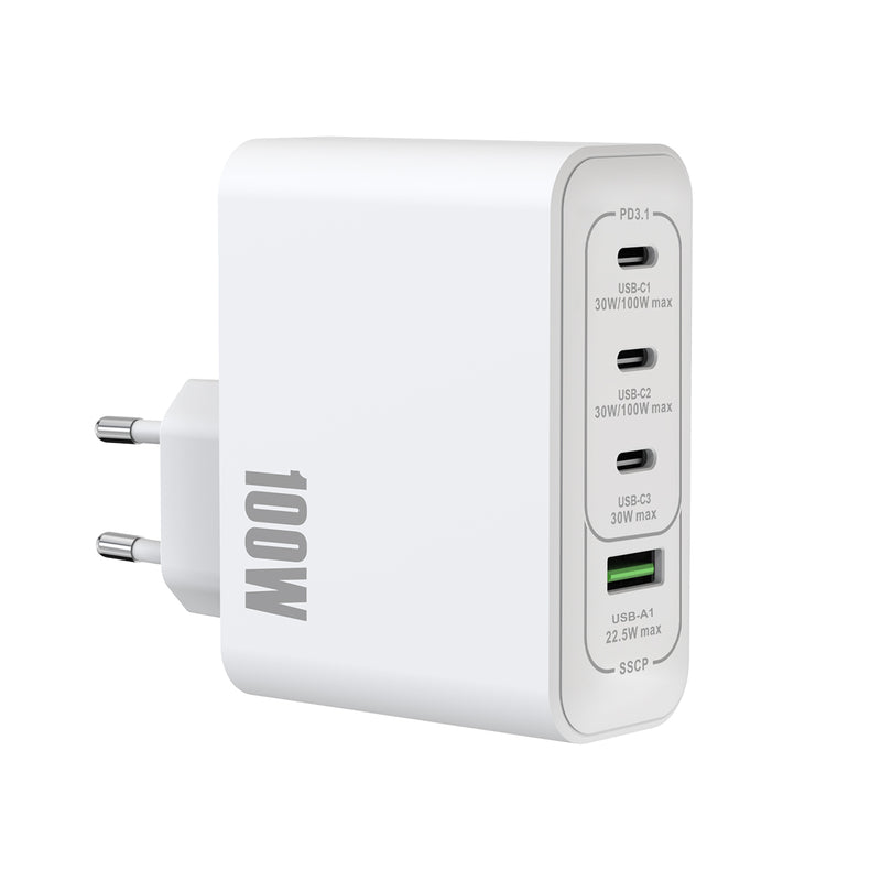 Rixus RXHC100 100W GaN Power Adapter White