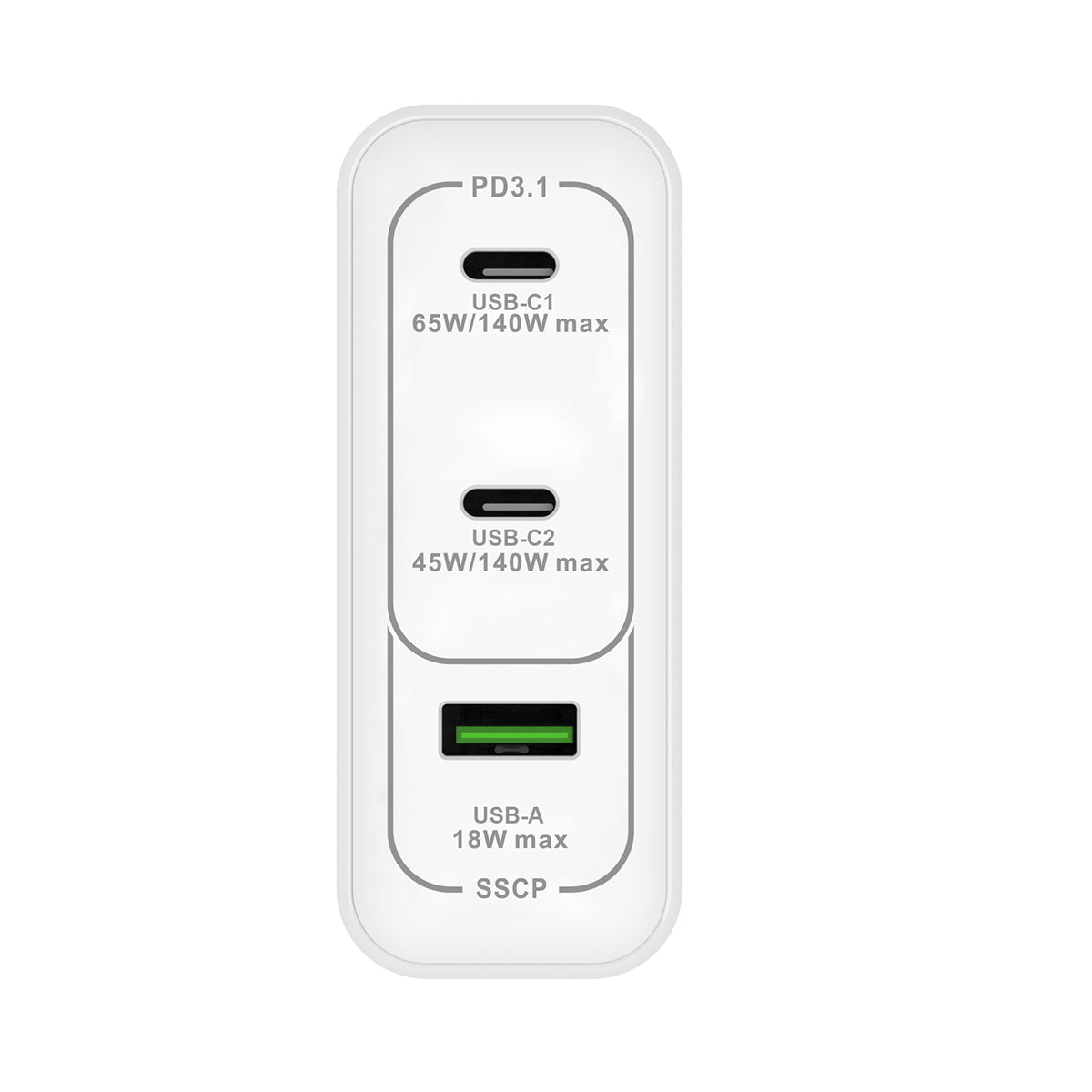 Rixus RXHC140 GaN Power Adapter 140W White