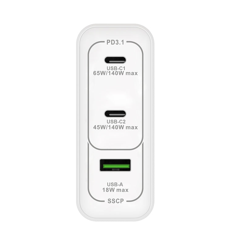 Rixus RXHC140 140W GaN Power Adapter White