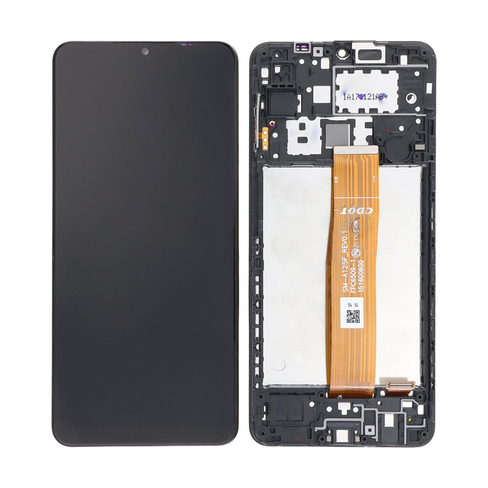 Samsung Galaxy A12 A125F Display And Digitizer With Frame Black OEM