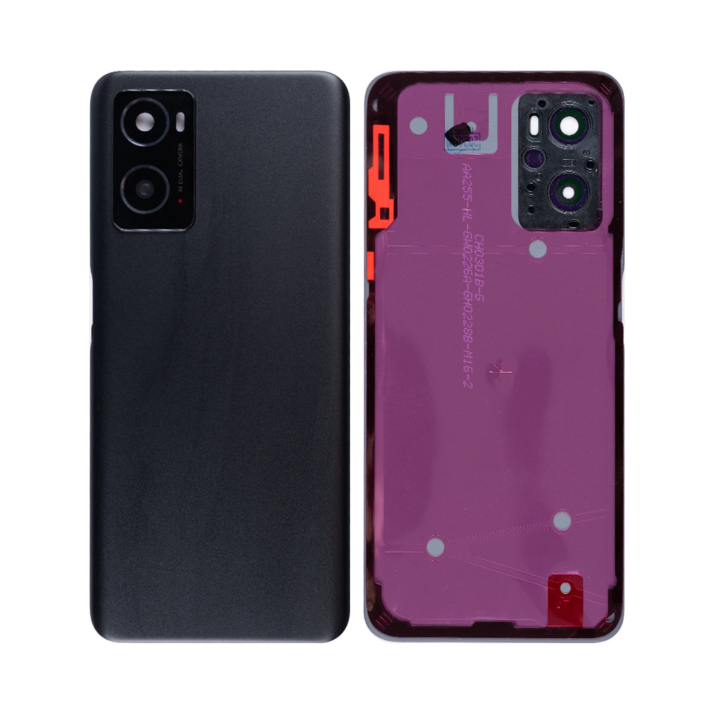 Oppo A76 Back Cover With Lens Glowing Black OEM